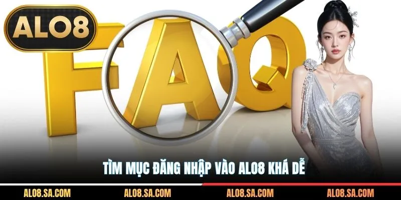 Tìm mục đăng nhập vào ALO8 khá dễ